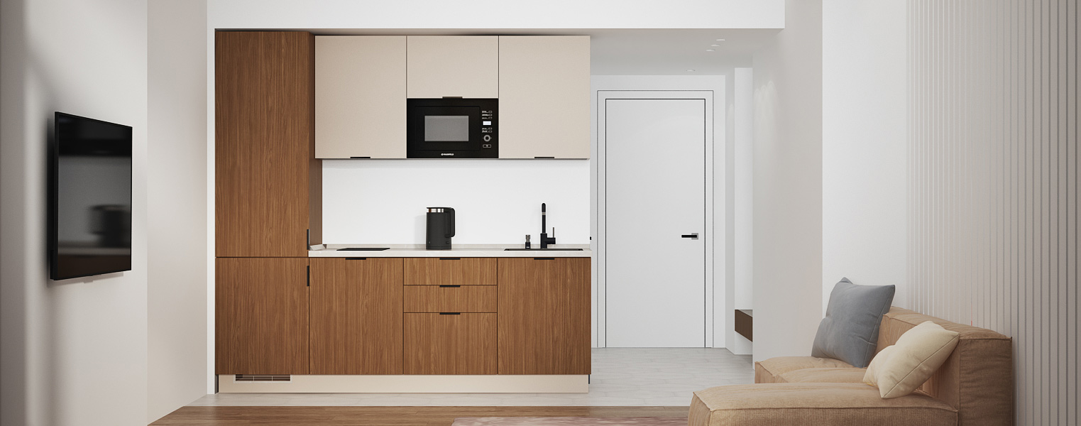 Кухня Фабио Комфорт сет 23 (2.4 м, прямая) - фото № 1