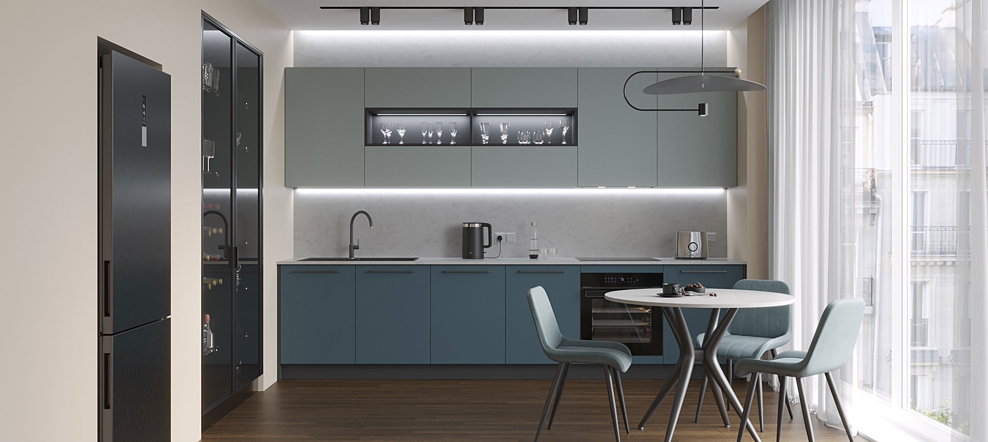 Зелёный фьорд / Эмаль&nbsp;цвет&nbsp;NCS&nbsp;S&nbsp;7010-R70B&nbsp;