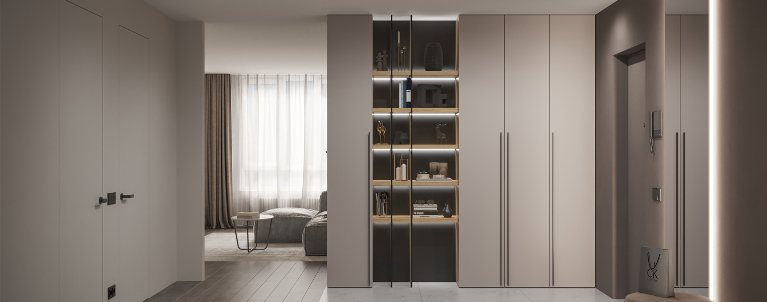 Шкаф в прихожую со стеллажом - фото No 2