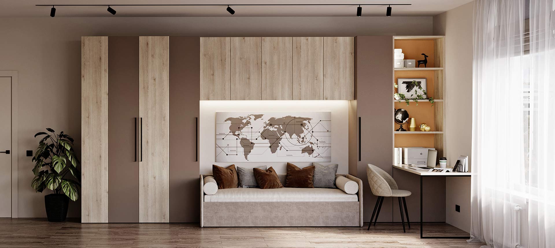 Сосна Аланд / Трюфель Коричневый 