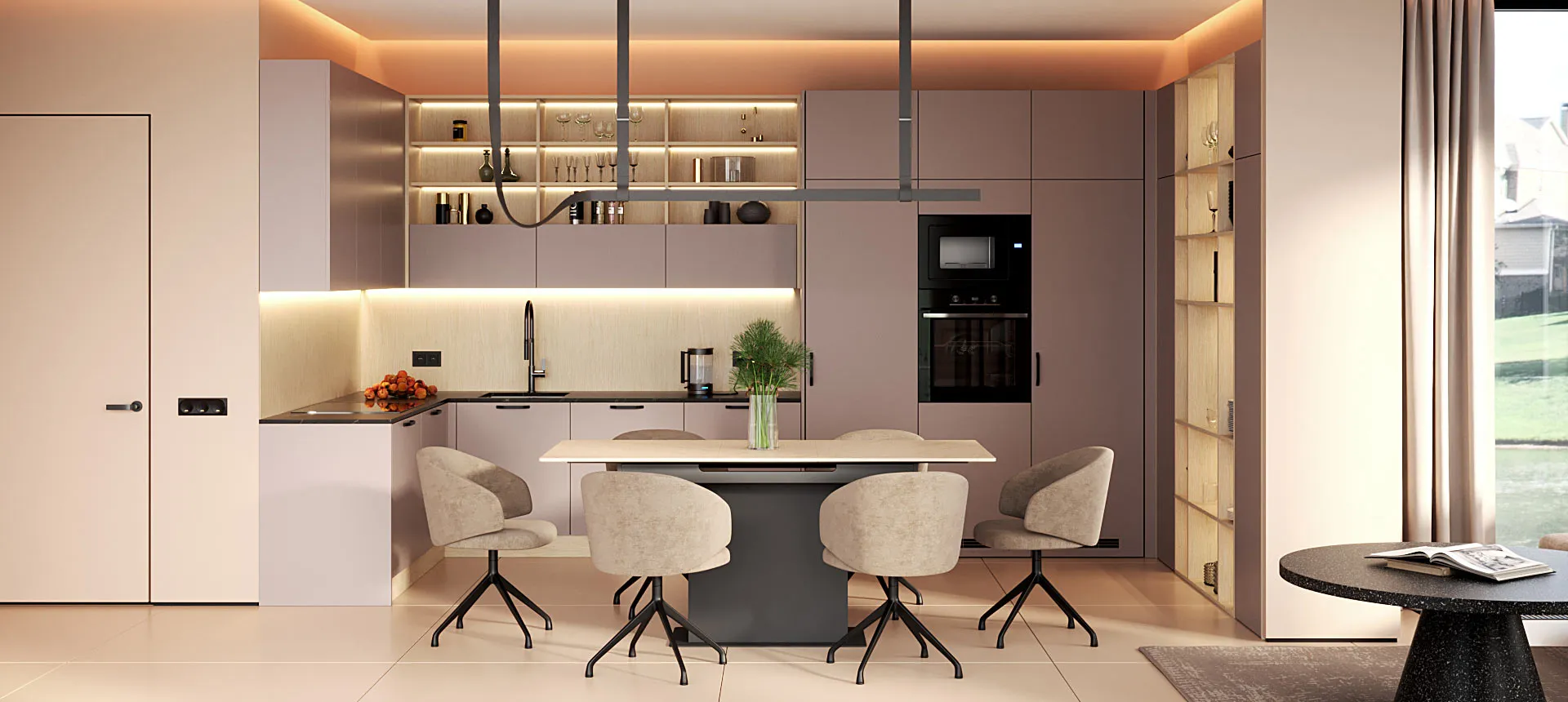 Розовый кварц матовый