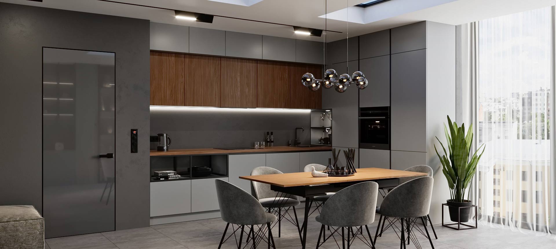 Стальной графит / Орех Линкольн 