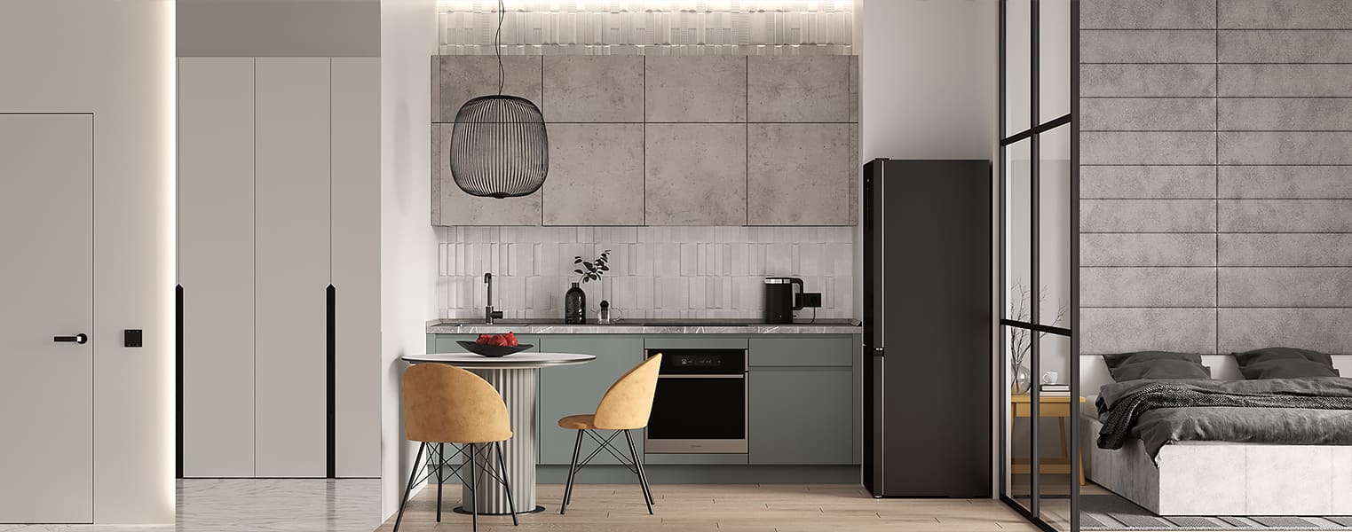 Кухня Фабио Комфорт сет 18 (2.5 м, прямая) - фото № 1