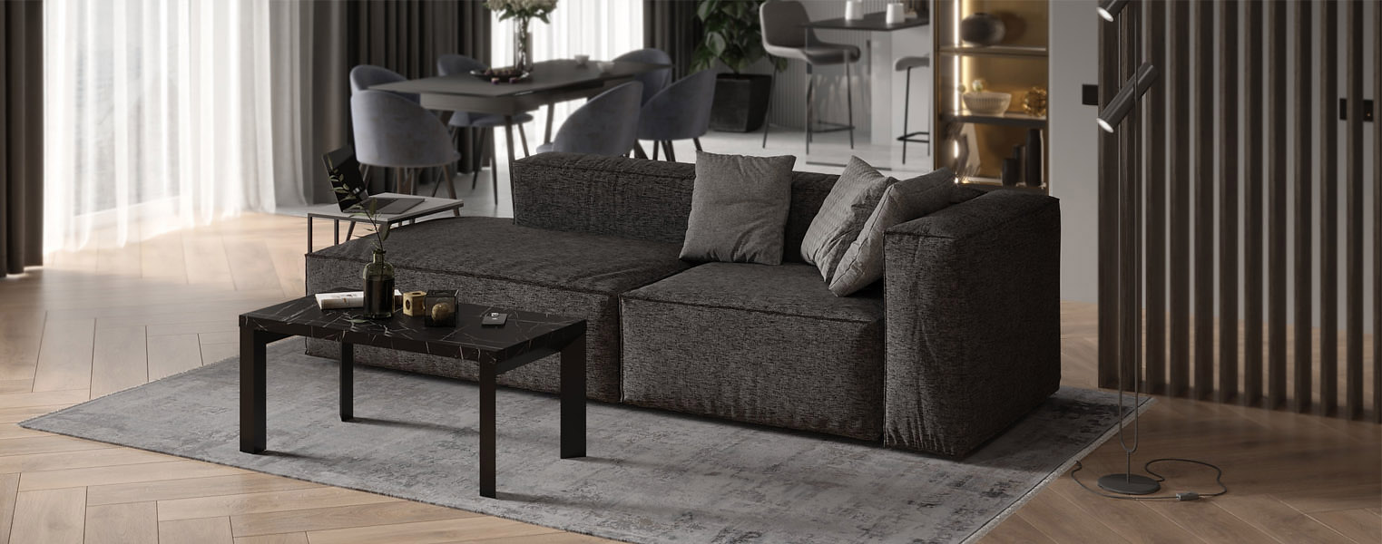 Модульный диван Уно в кухню-гостиную - фото No 1