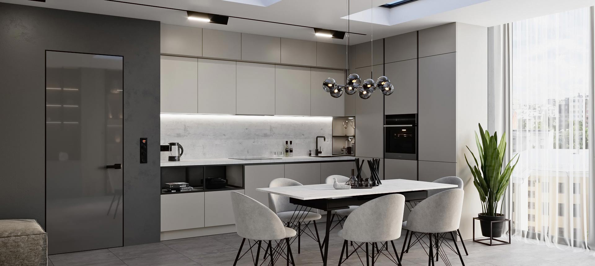 Тёмно-серый / Светло-серый 