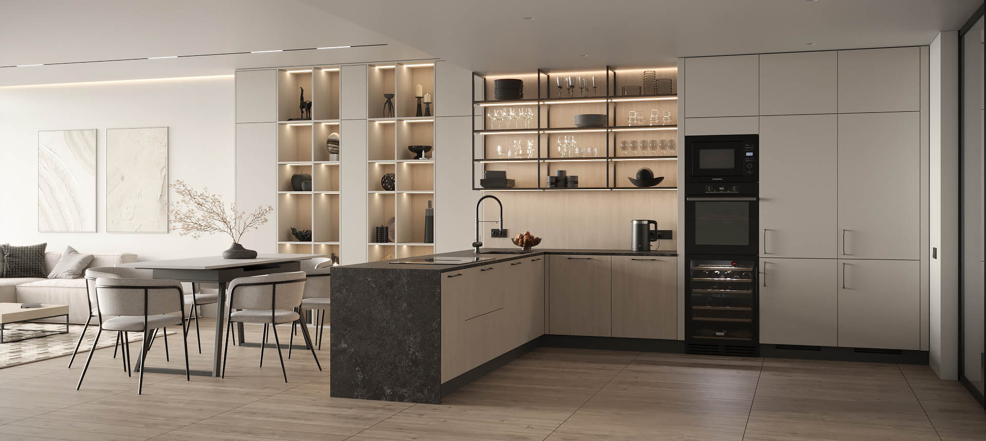 Светло-серый / Дуб&nbsp;Скандинавский&nbsp;