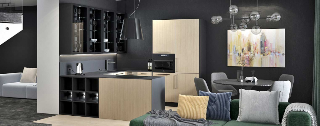 П-образная расстановка мебели