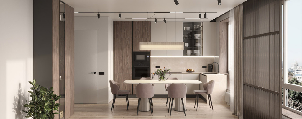 Варианты зонирования квартир свободной планировки - фото №9