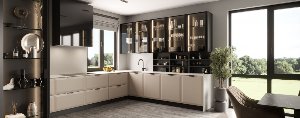 Дерево, стекло, металл: топ-20 сочетаний для современной кухни - фото №14