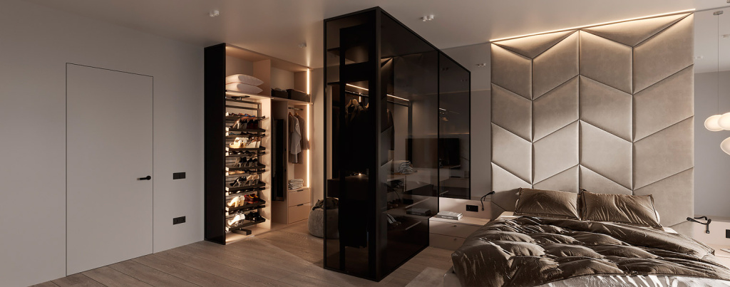 Варианты зонирования квартир свободной планировки - фото №39