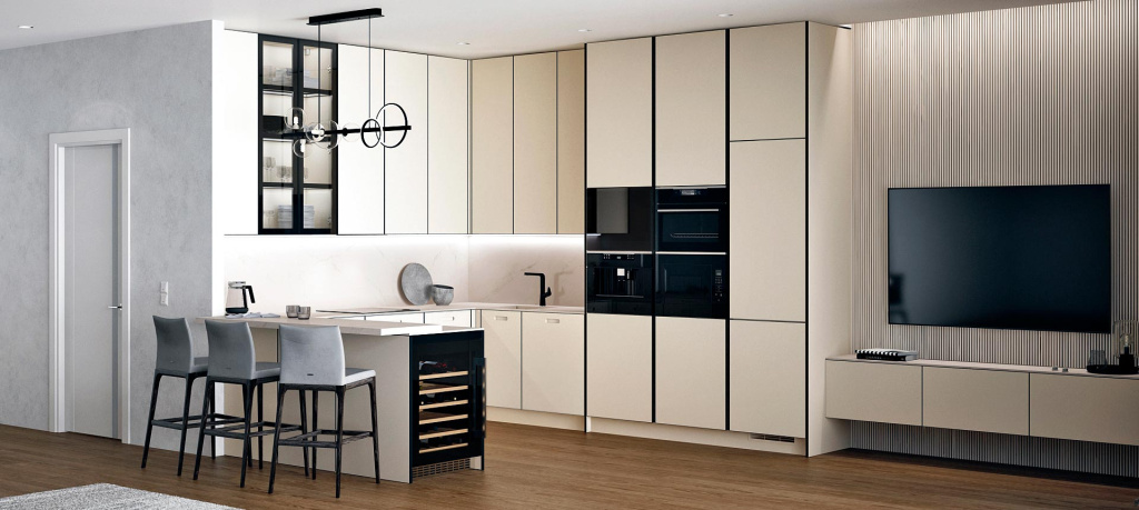 Дерево, стекло, металл: топ-20 сочетаний для современной кухни - фото №23