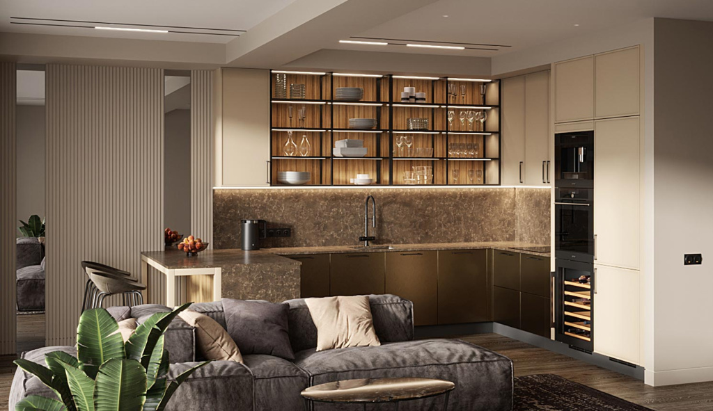 Варианты зонирования квартир свободной планировки - фото №33