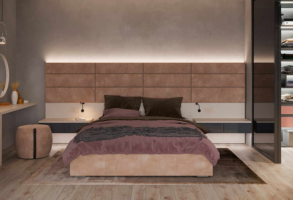 Варианты зонирования квартир свободной планировки - фото №48