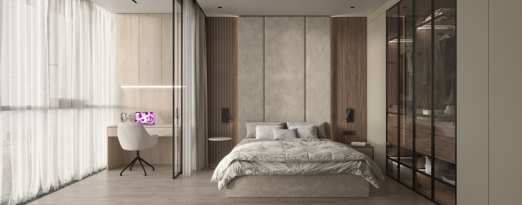 Варианты зонирования квартир свободной планировки - фото №41