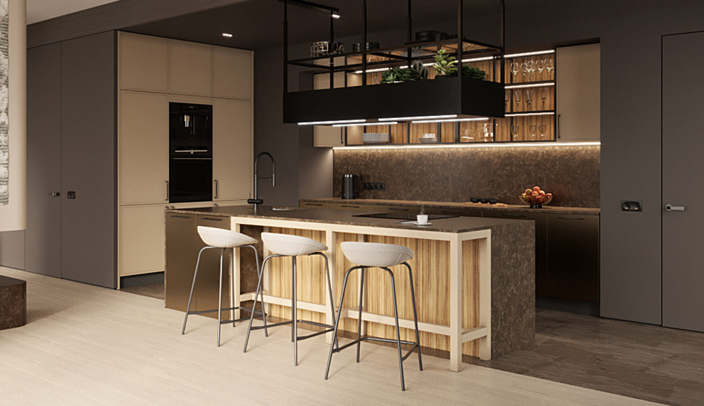 Дерево, стекло, металл: топ-20 сочетаний для современной кухни - фото №8