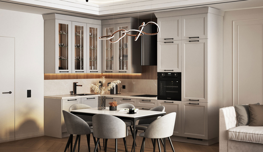 Дерево, стекло, металл: топ-20 сочетаний для современной кухни - фото №22