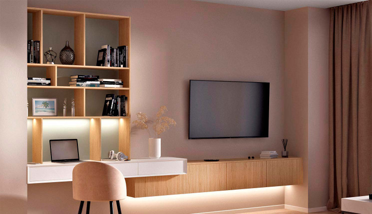 Встроенная гостиная в современном стиле