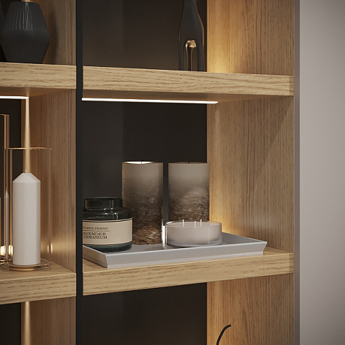 Шкаф в прихожую со стеллажом - детальное фото № 3