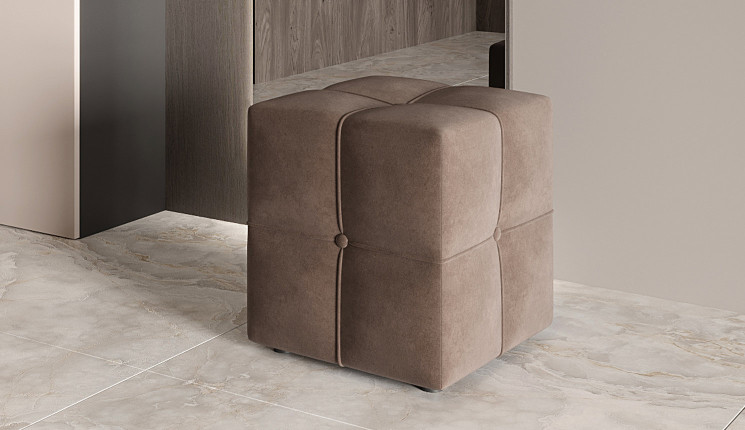 Пуф Камелия Квадро 2 в коричневом