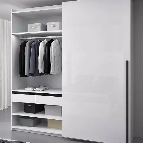 Белый шкаф-купе в спальню - детальное фото № 1